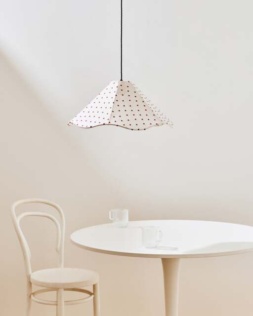 Pois Red Polka Dot Wave Pendant Lamp Shade