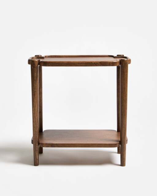Safira Brown Mango Wood Side Table