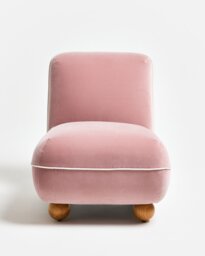 Ana Dusky Pink Velvet Accent Chair