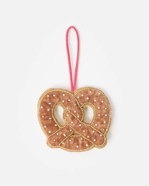Pretzel Embellished Christmas Tree Decoration