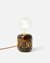 Brown Glass Tortoiseshell Table Lamp Base