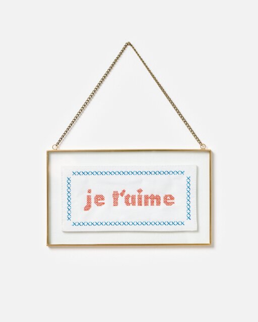 Cross Stitch Je'taime Wall Art