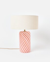 Onda Red Swirl Large Table Lamp & Shade