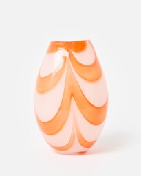Colette Orange & Pink Glass Vase