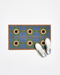 Blue Star Tile Rectangular Doormat