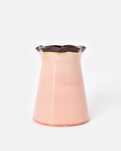 Isla Pink Ceramic Ripple Vase