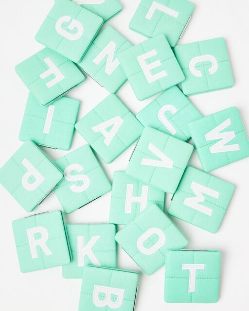 Fresca Alphabet Green Quilted Initial Compact Mirror
