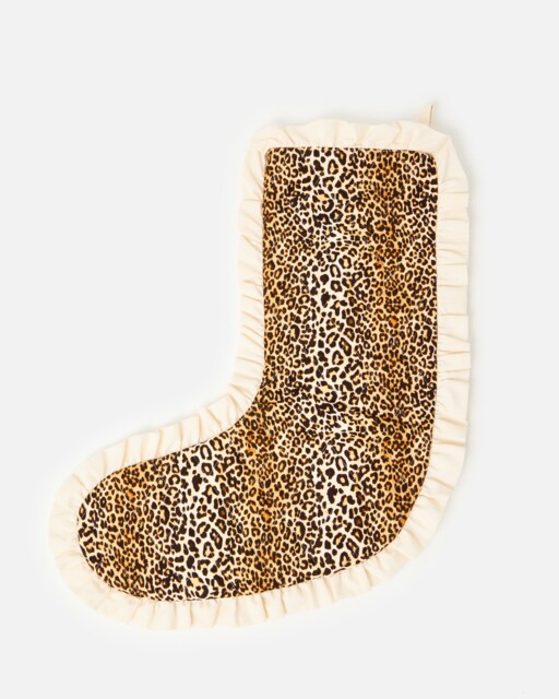 Leopard Print Christmas Stocking