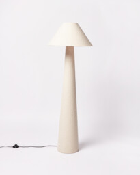 Alma White Boucle Floor Lamp