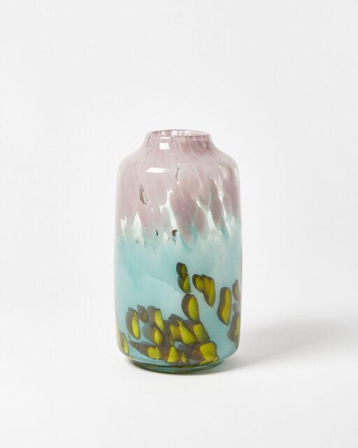 Lennox Pink & Blue Glass Flower Vase
