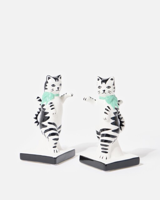 Pierre The Cat Ceramic Book Ends