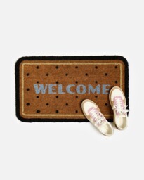 Welcome Polka Dot Doormat