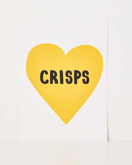 Crisps Heart Wall Art Print