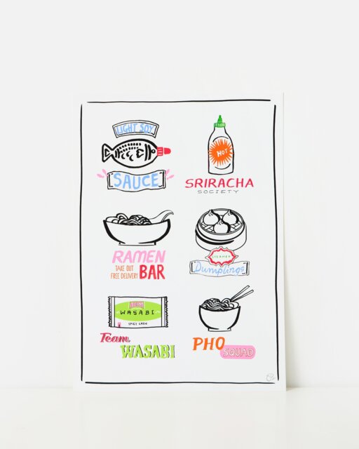 Noodle Bar Wall Art Print