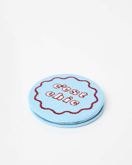 C'est Chic Blue Compact Mirror