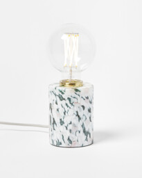 Green Glass Desk & Table Lamp Base