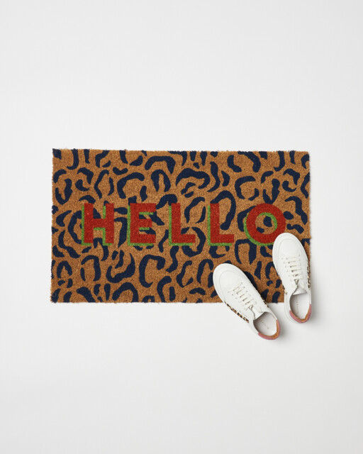 Hello Leopard Doormat