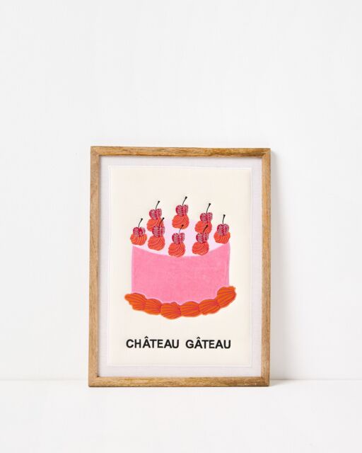 Chateau Gateau Embroidered Framed Wall Art