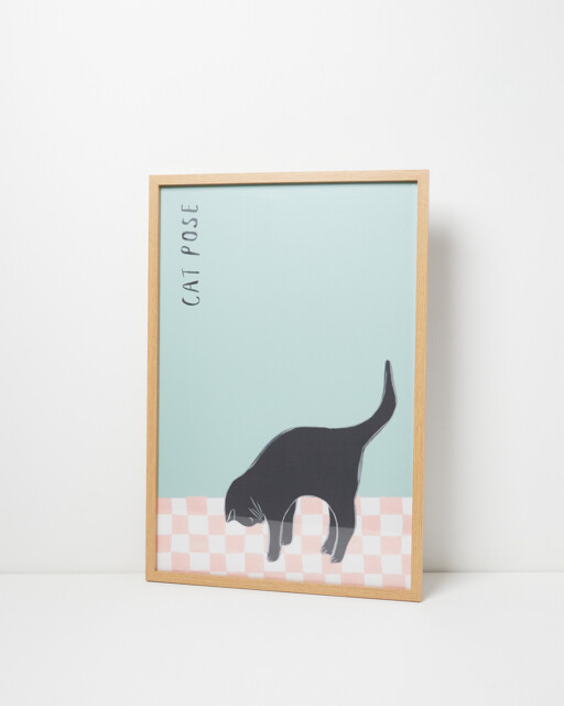 Cat Pose Framed Wall Art