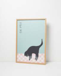 Cat Pose Framed Wall Art