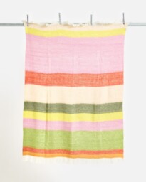 Multicoloured Striped Cosy Throw