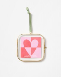 "Gold Tone Brass Curved Hanging Photo Frame 4x4"""