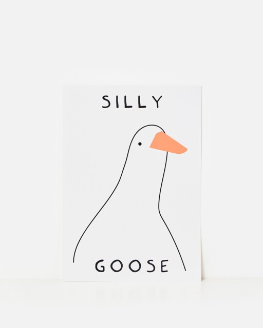 Silly Goose Wall Art Print