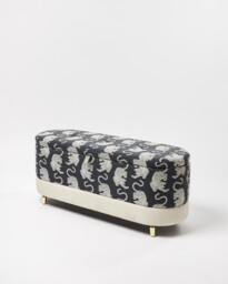 Tigris Tiger Blue Ola Tub Ottoman