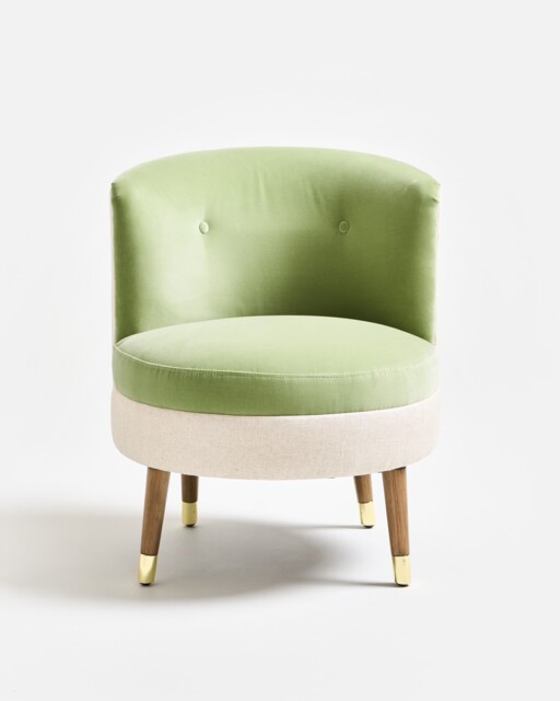 Ola Light Green Velvet Accent Chair