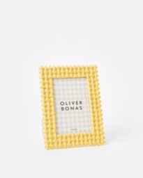 "Marca Butter Yellow Lattice Photo Frame 4x6"""