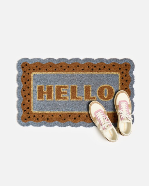 Hello Scalloped Spot Doormat