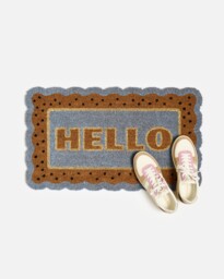 Hello Scalloped Spot Doormat