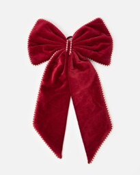 Large Burgundy Velvet Bow Christmas Decoration