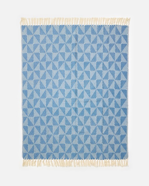 Henlow Blue Geometric Throw