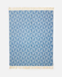 Henlow Blue Geometric Throw