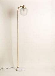Luce Gold Glass & Marble Floor Lamp