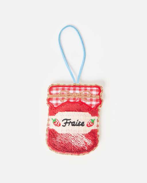 Strawberry Jam Pot Embellished Christmas Tree Decoration