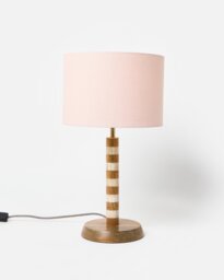 Rayas Striped Wooden Desk & Table Lamp