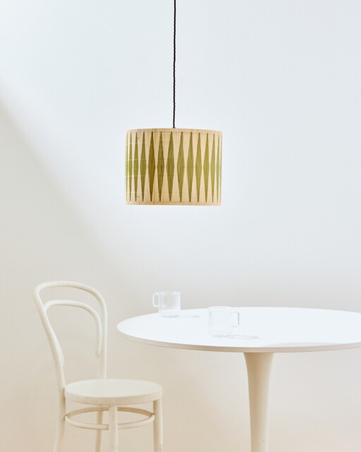 Ena Green Diamond Bamboo Pendant Lamp Shade