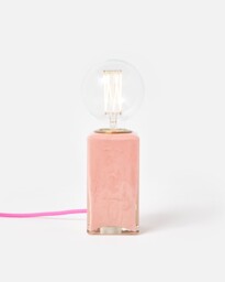 Alina Pink Glass Desk & Table Lamp Base