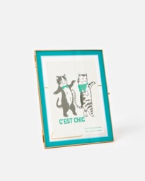 "Colour Block Blue Photo Frame 6x8"""