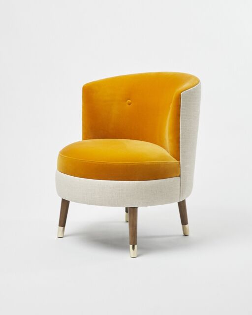 Ola Mustard Yellow Velvet Accent Chair