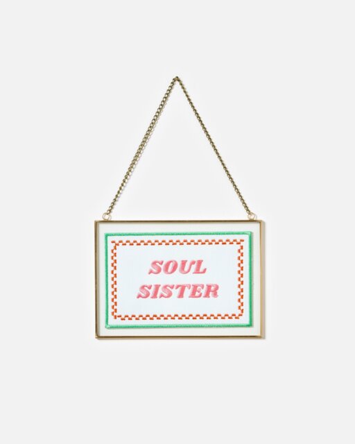 Soul Sister Hanging Glass Wall Art