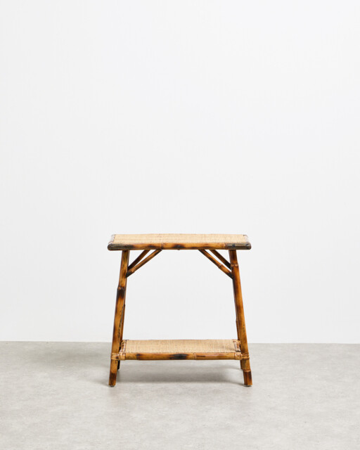 Tortuga Brown Rattan Side Table