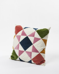 Patchwork Multicolour Velvet Cotton Cushion Cover 60x60cm