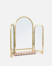 Rayas Striped Triple Arch Dressing Table Mirror