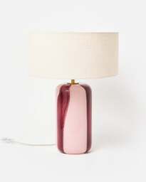 Clara Burgundy Stripe Desk & Table Lamp