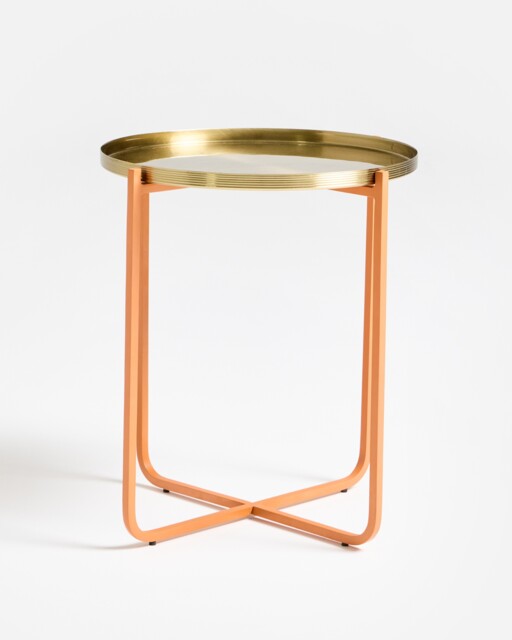 Iggy Orange & Gold Side Table