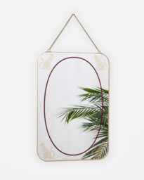 Duma Cheetah Gold Tone Foil Hanging Mirror