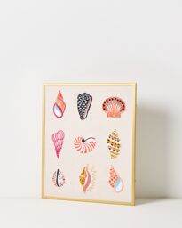 Beaded Shells Framed Wall Art